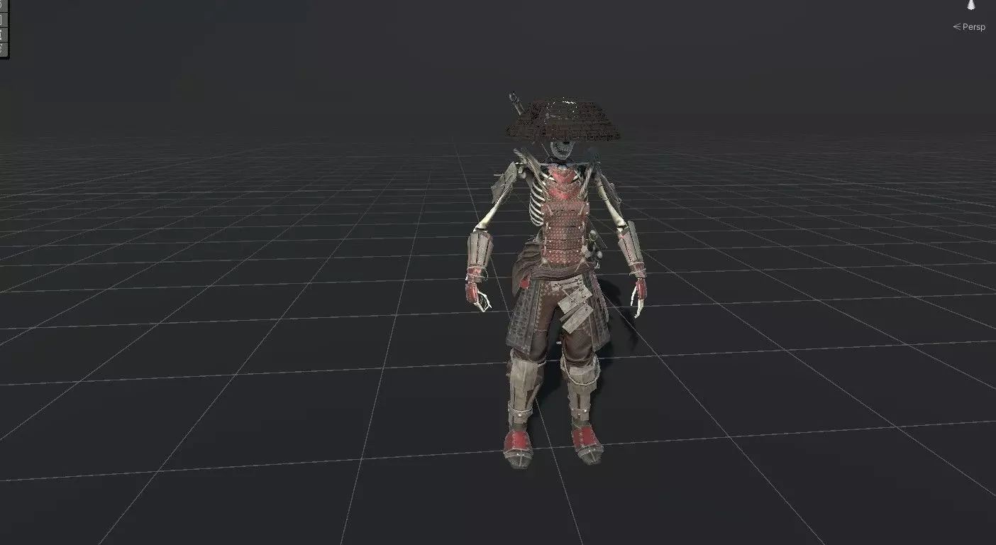 SkeletonSamurai2 Low-poly 3D model_11