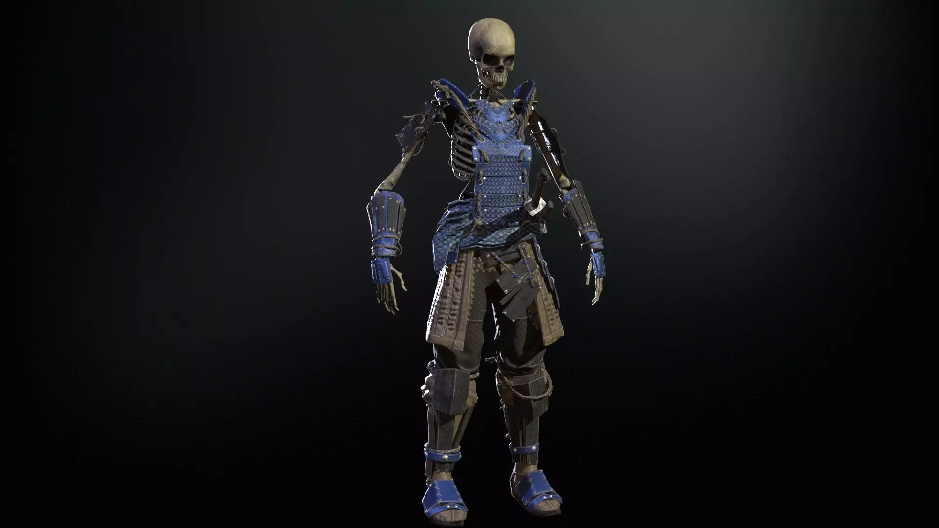 SkeletonSamurai2 Low-poly 3D model_33
