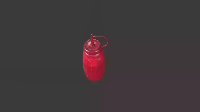 Sauce  01b Low-poly 3D model 5