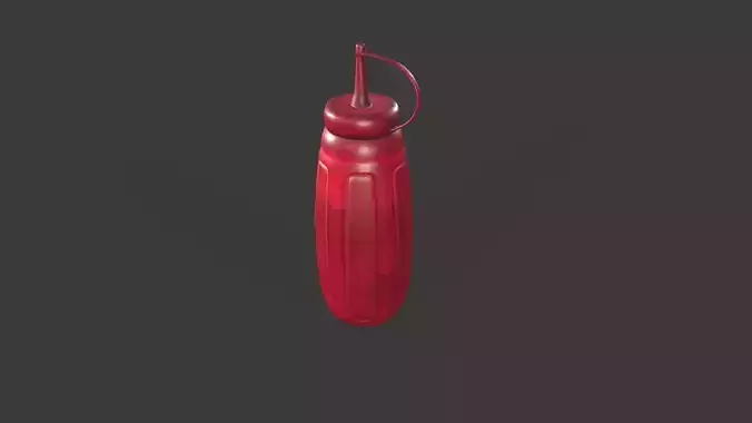 Sauce  01b Low-poly 3D model 3