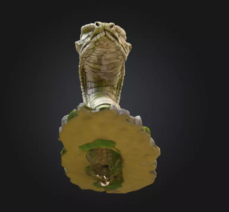 Ancient Serpent Guardian Statue Low-poly 3D model_10