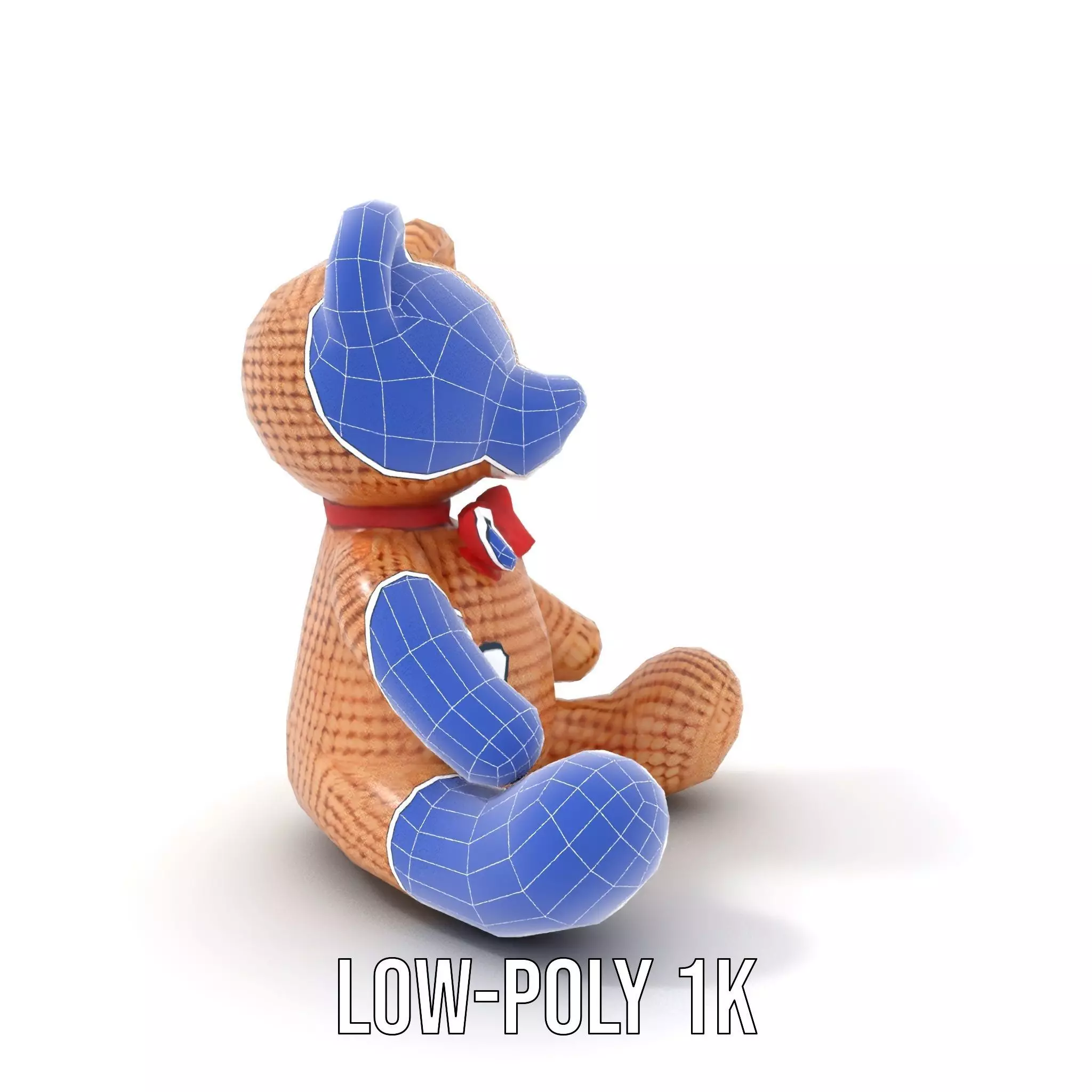 Crochet Teddy Bear model pack Low-poly 3D model_22