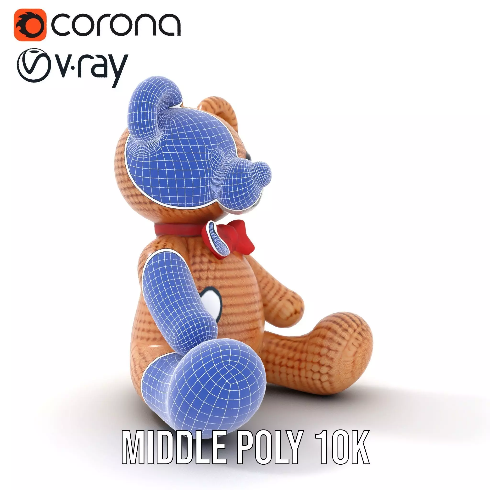 Crochet Teddy Bear model pack Low-poly 3D model_21