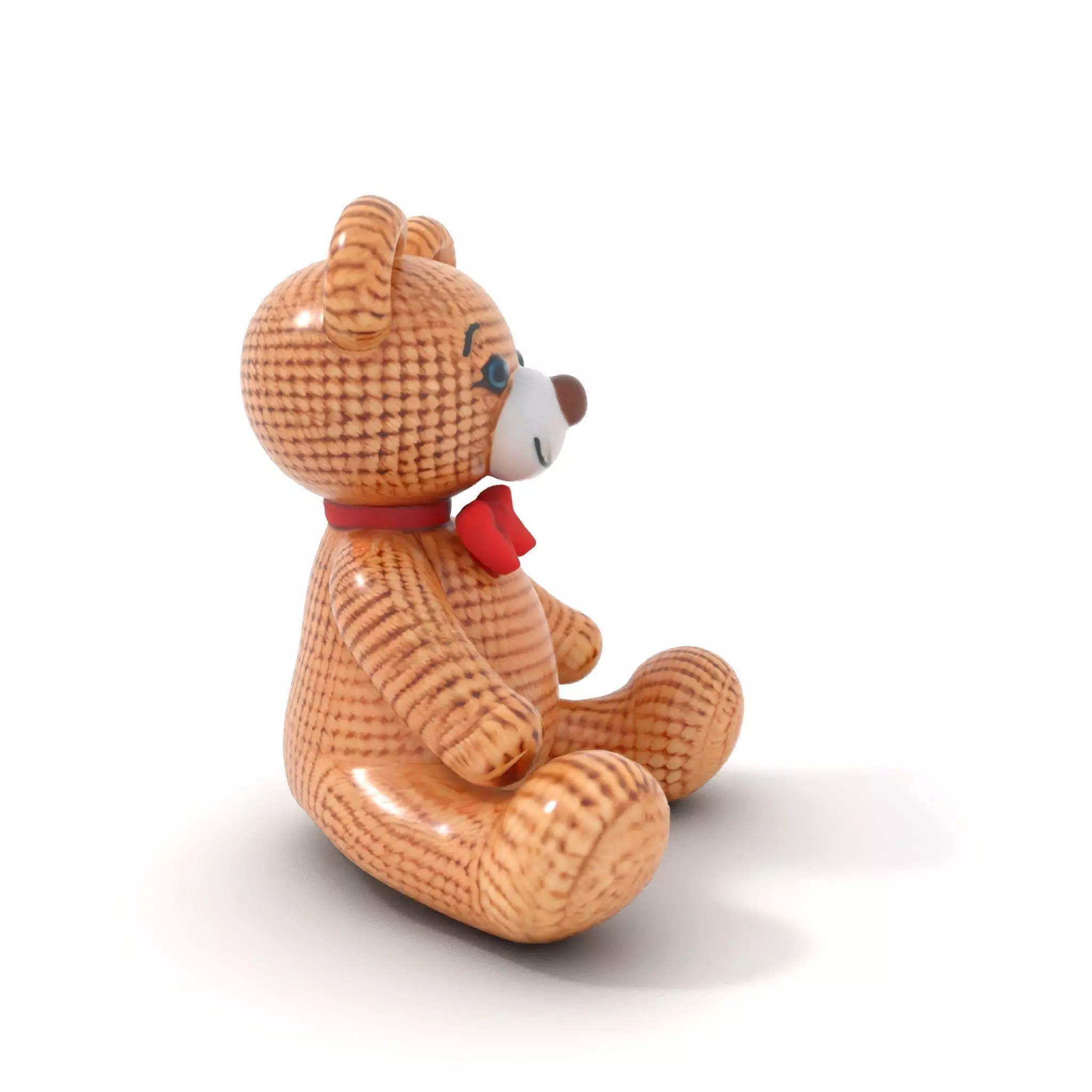 Crochet Teddy Bear model pack Low-poly 3D model_6
