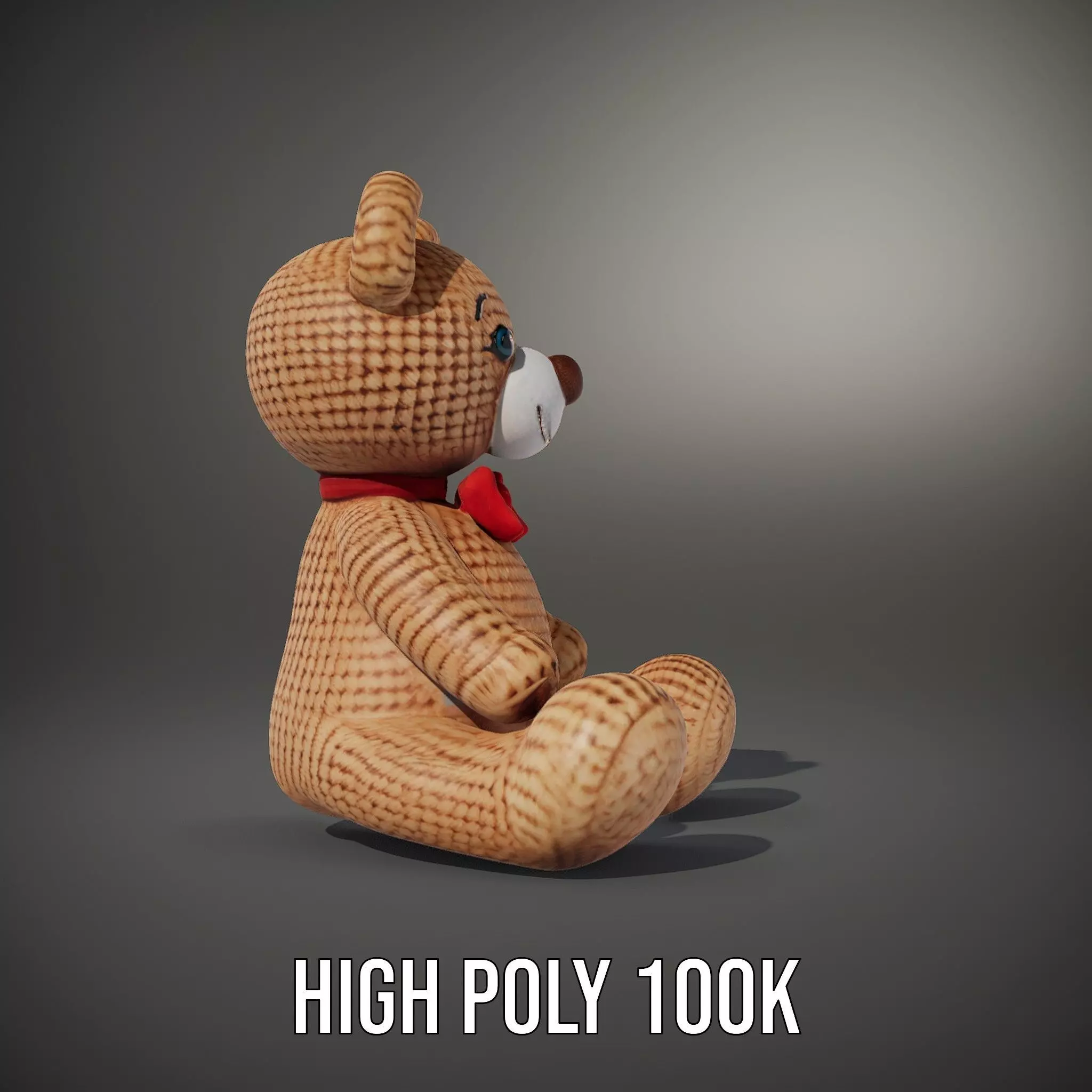 Crochet Teddy Bear model pack Low-poly 3D model_8