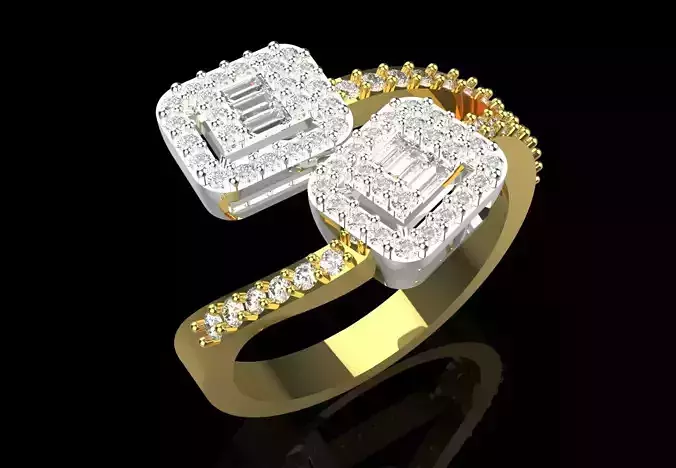 Luxury Womens stl 3dm Ring Jeweler jr00228