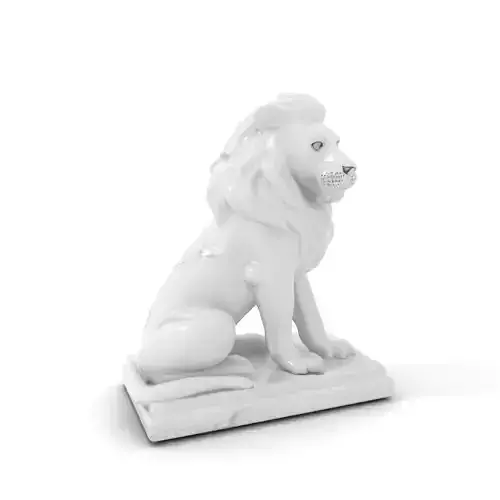 Majestic Marble Lion model pack Low-poly 3D model