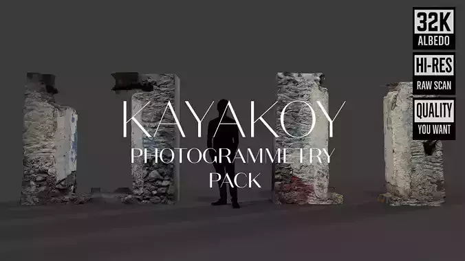 Abandoned House Ruined Part Scan - Plaster Corners