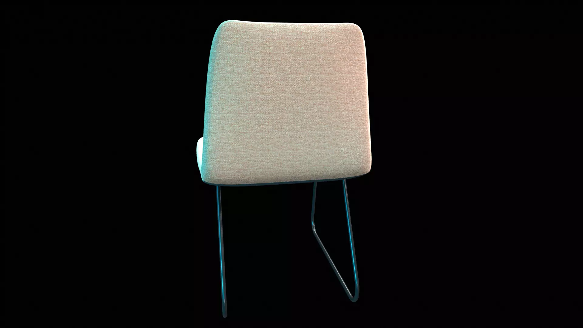 Dining chair  Low-poly 3D model_3