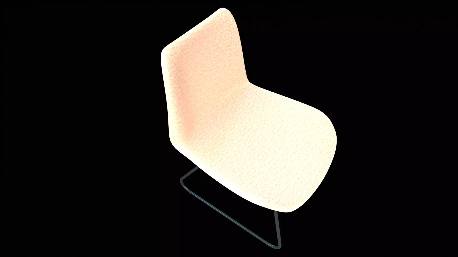 Dining chair  Low-poly 3D model_5