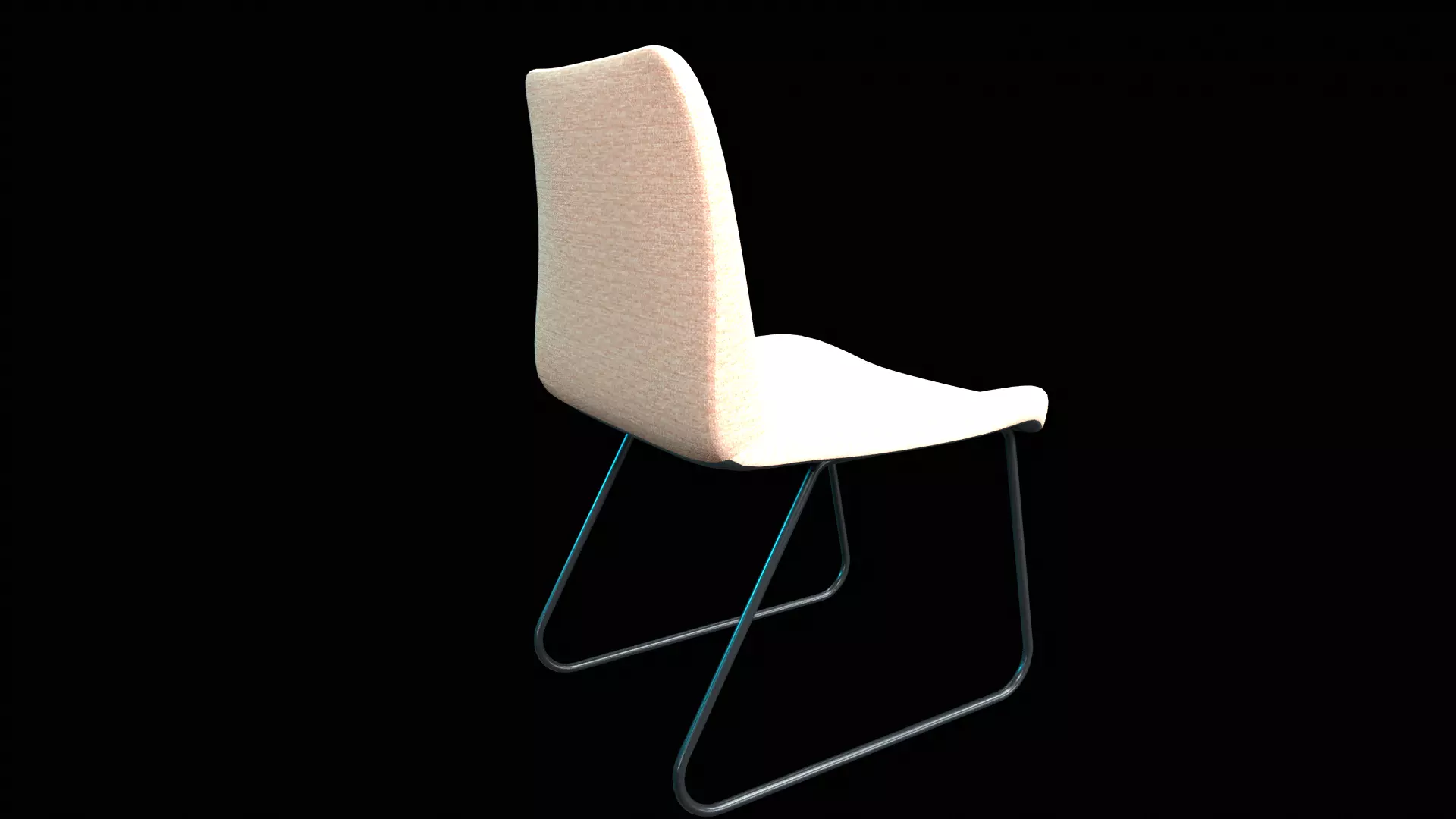 Dining chair  Low-poly 3D model_4