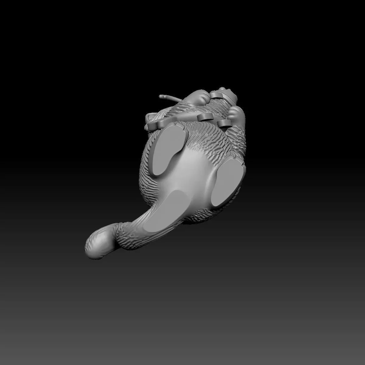 Cat and fish Pendant 3D print model_7