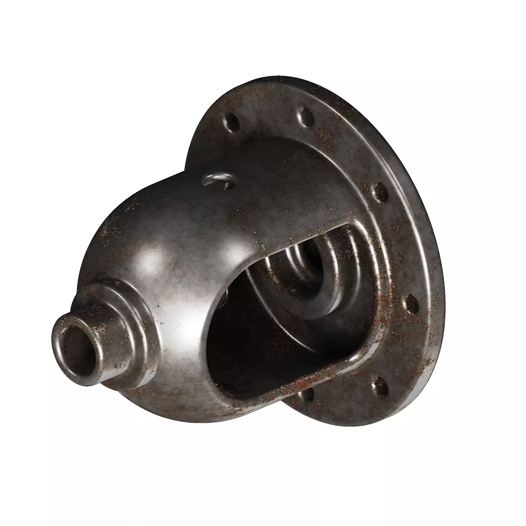 Rusty Automotive Differential Case 3D model_1