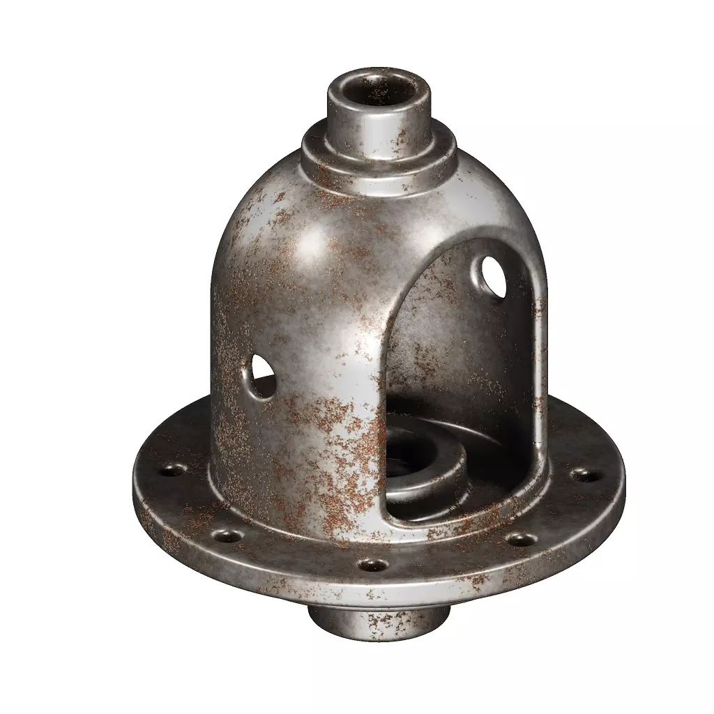 Rusty Automotive Differential Case 3D model_0