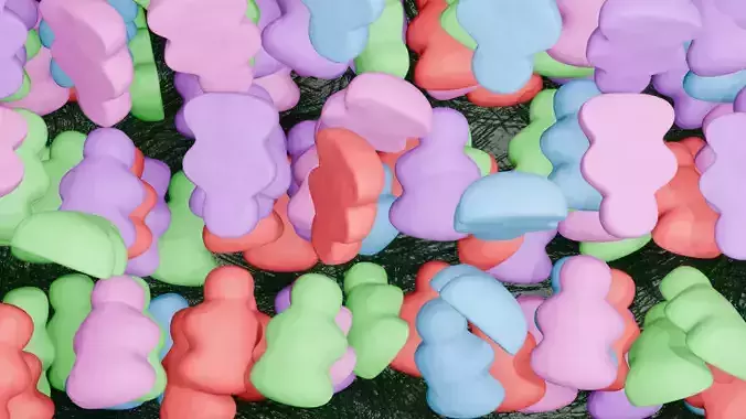 Gummy Candy Scene Animation