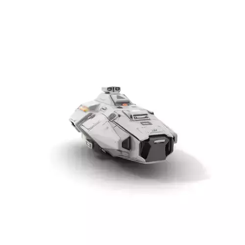 Sleek Gray Spaceship model pack