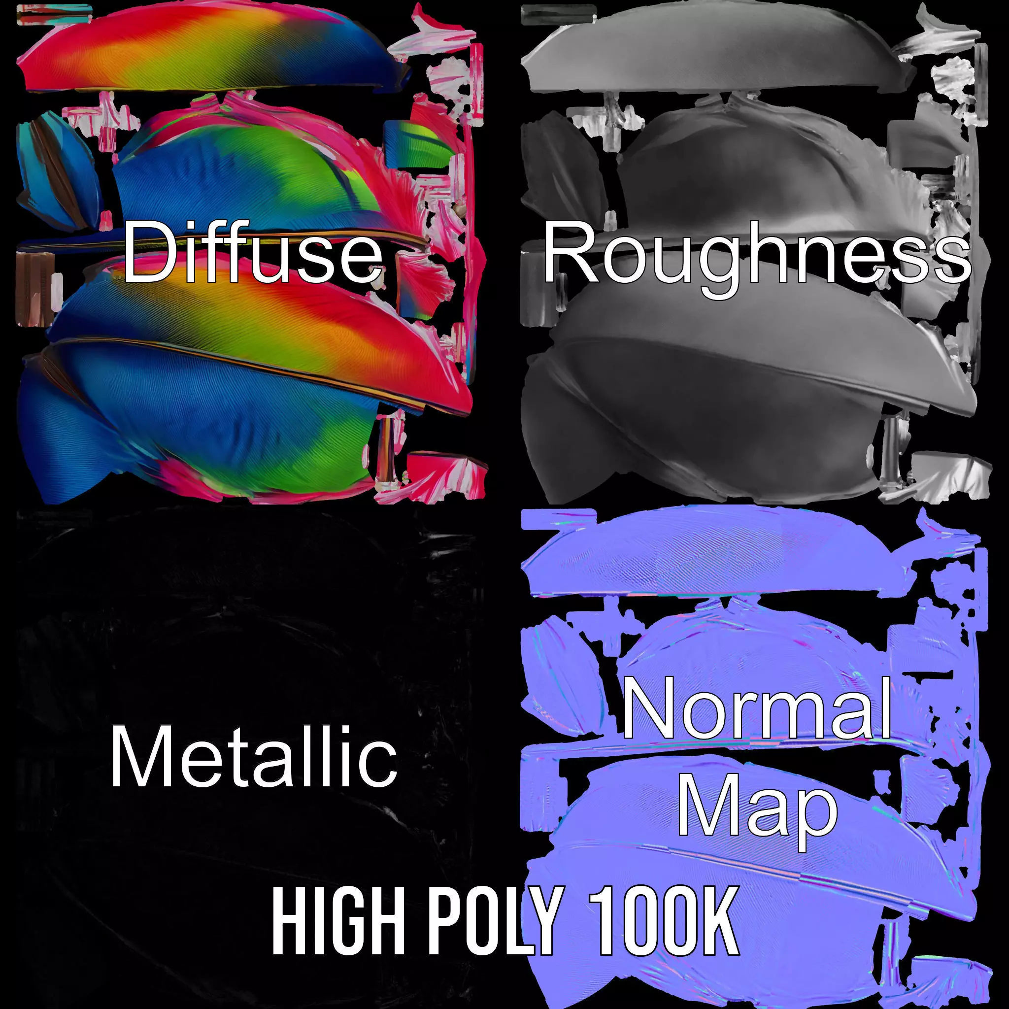 Rainbow Feather model pack Texture_3