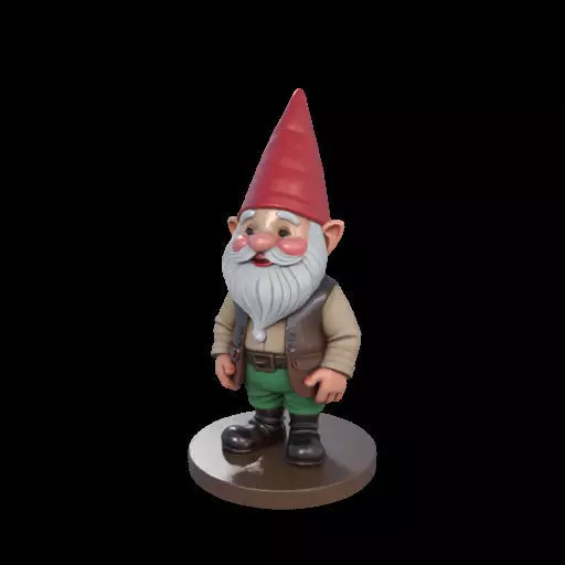 2237 Fairy Tale Gnome Color Full Body Figurine 3D print model_21