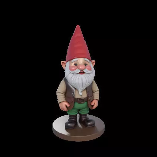 2237 Fairy Tale Gnome Color Full Body Figurine 3D print model_1