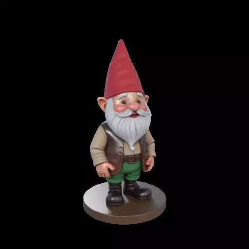 2237 Fairy Tale Gnome Color Full Body Figurine 3D print model_12