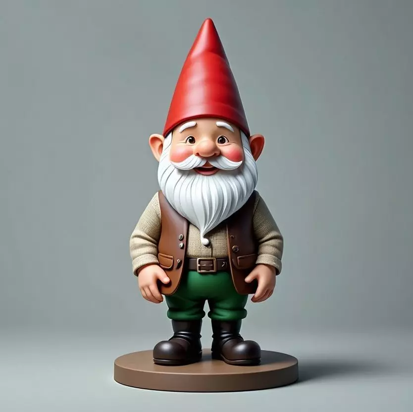 2237 Fairy Tale Gnome Color Full Body Figurine 3D print model_34