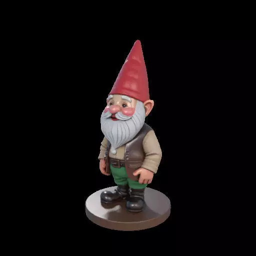2237 Fairy Tale Gnome Color Full Body Figurine 3D print model_20