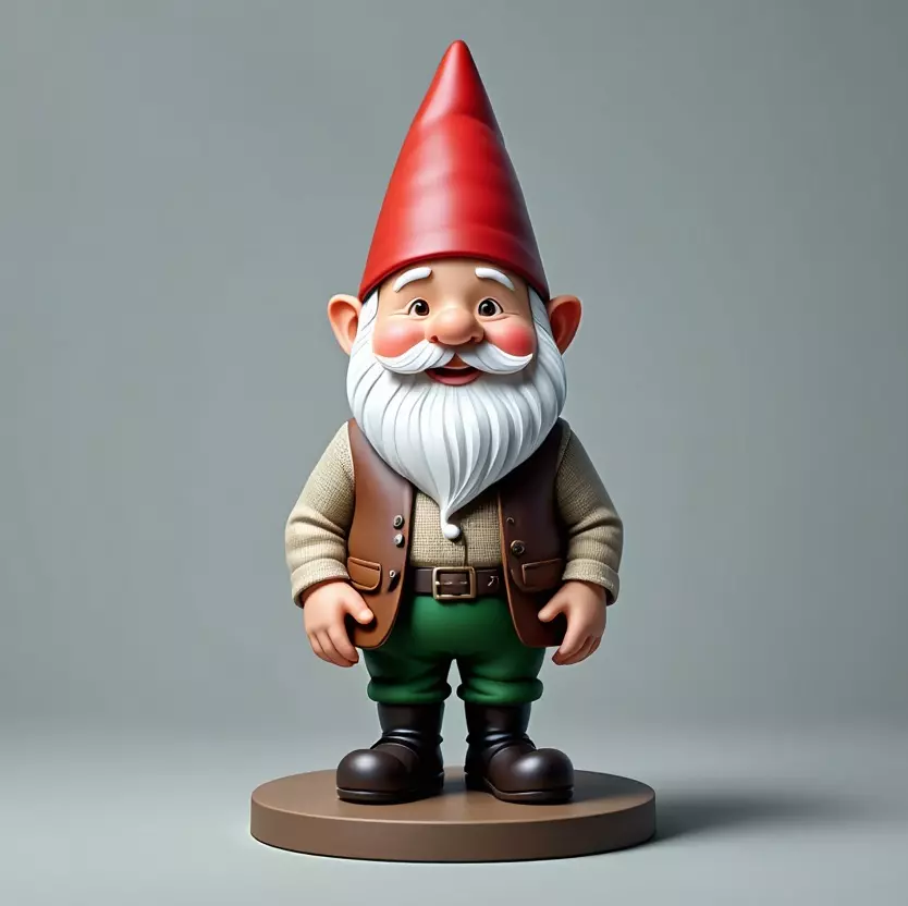 2237 Fairy Tale Gnome Color Full Body Figurine 3D print model_33