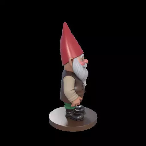 2237 Fairy Tale Gnome Color Full Body Figurine 3D print model_27