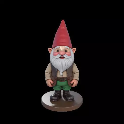 2237 Fairy Tale Gnome Color Full Body Figurine 3D print model_0