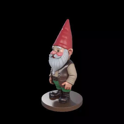 2237 Fairy Tale Gnome Color Full Body Figurine 3D print model_19