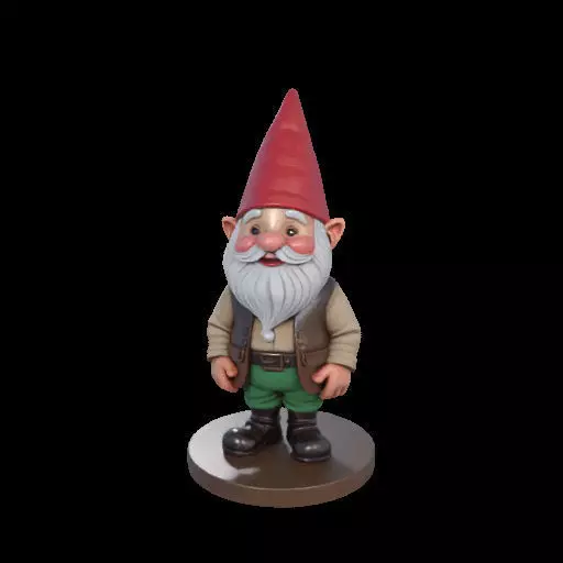 2237 Fairy Tale Gnome Color Full Body Figurine 3D print model_22