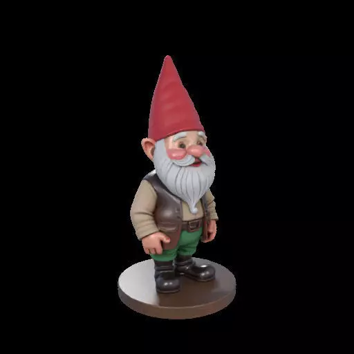 2237 Fairy Tale Gnome Color Full Body Figurine 3D print model_23