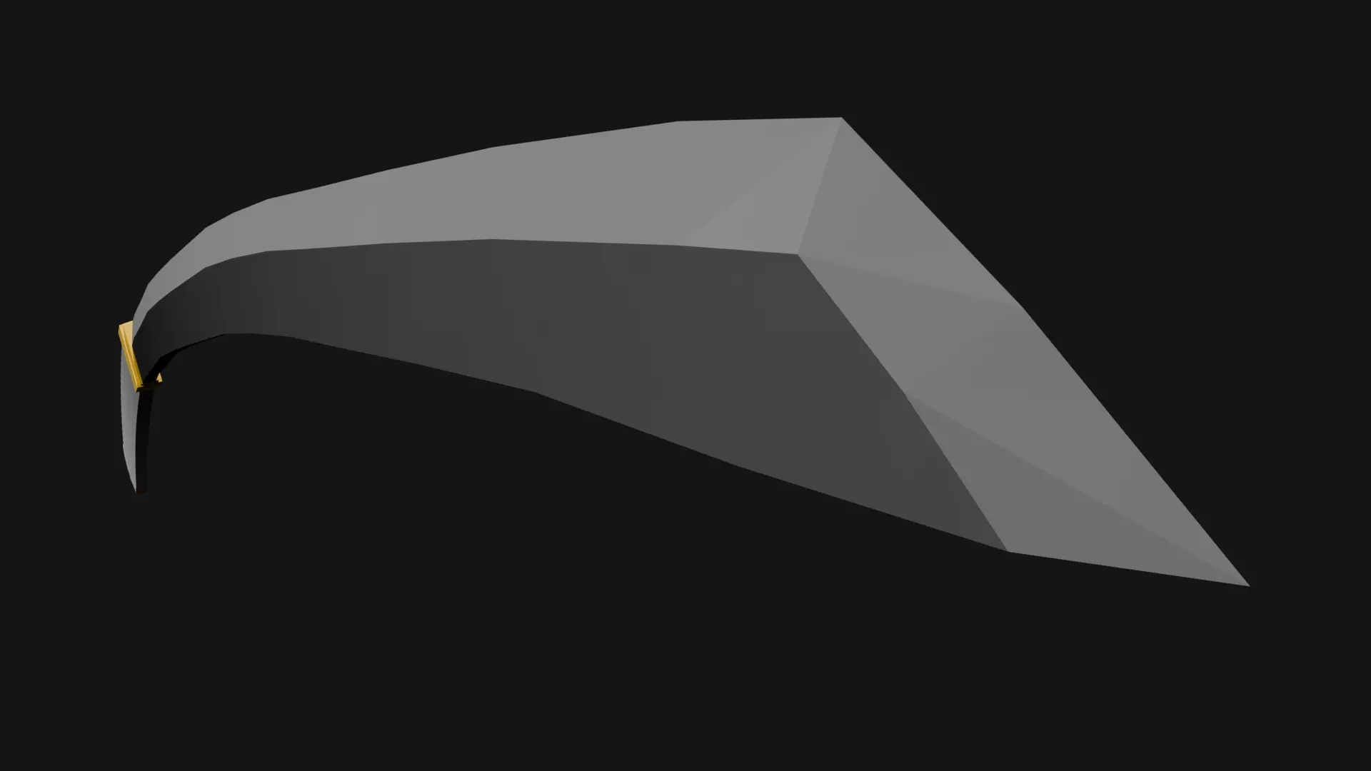 Simple Low-Poly Japanese Odachi Low-poly 3D model_2