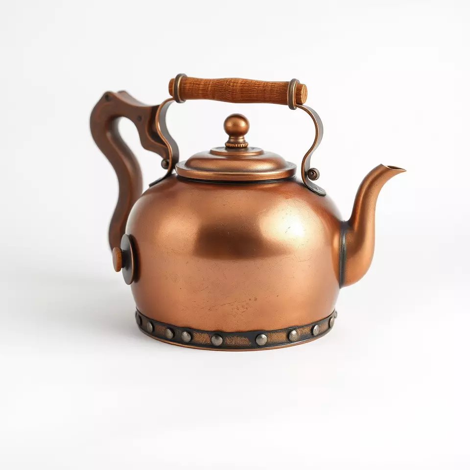 Vintage Copper Teapot model pack Low-poly 3D model_2