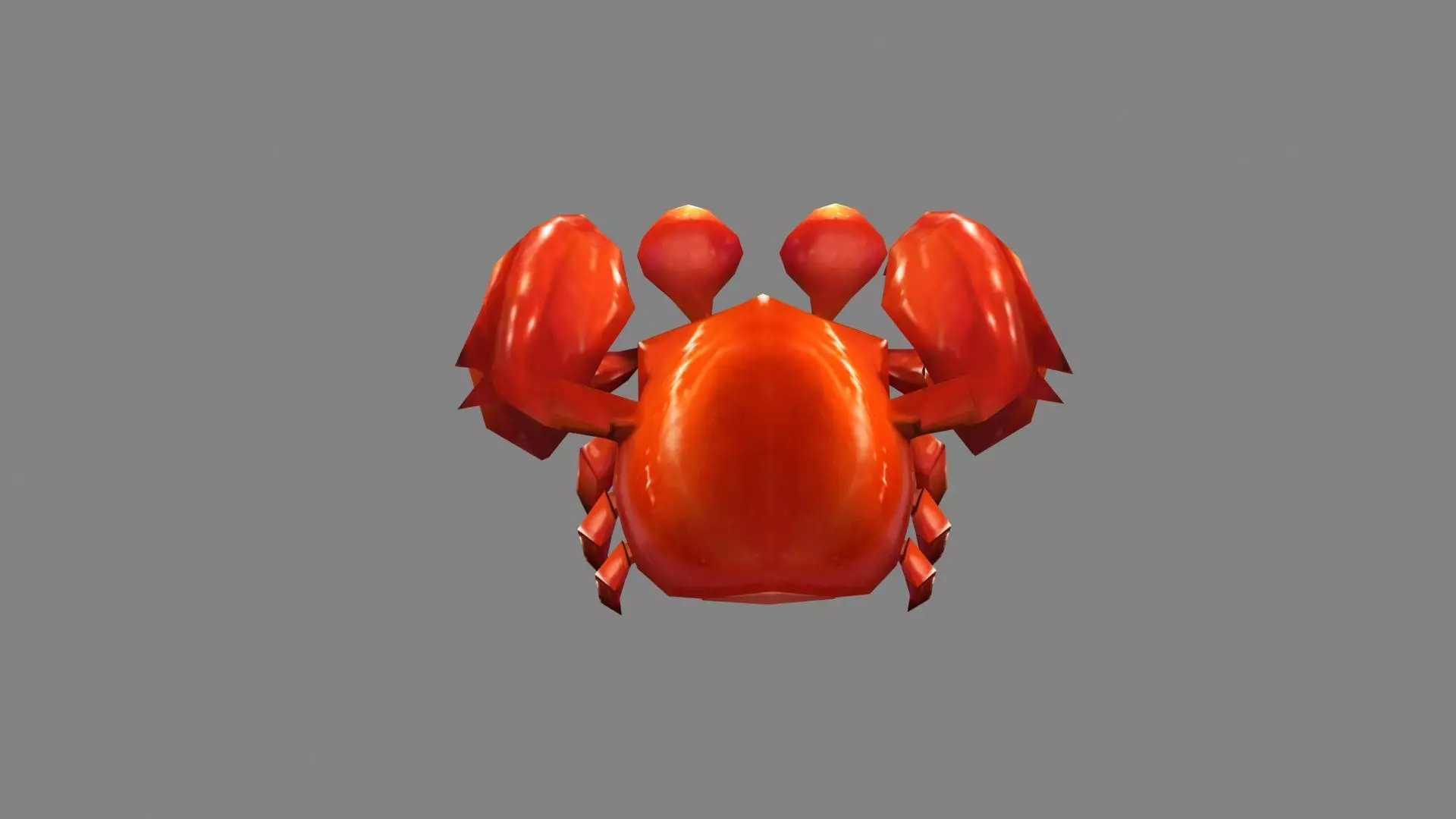 Cartoon Crab Low-poly 3D model_3