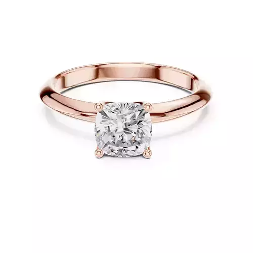 Solitaire 1CT Cushion Cut Diamond Knife Edge Wedding Ring Video