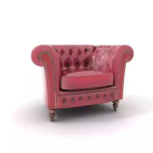 Elegant Burgundy Sofa model pack Low-poly 3D model