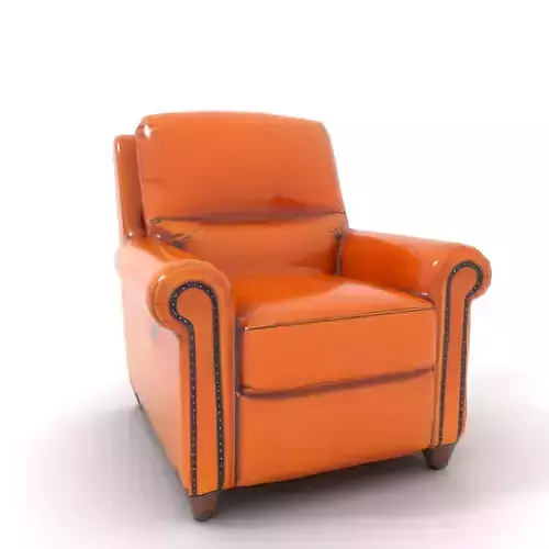 Classic Leather Recliner model pack Low-poly 3D model 7