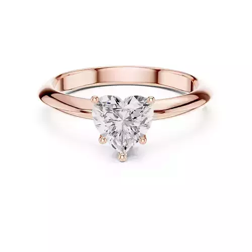 Solitaire 1CT Heart Diamond Knife Edge Wedding Ring File Video