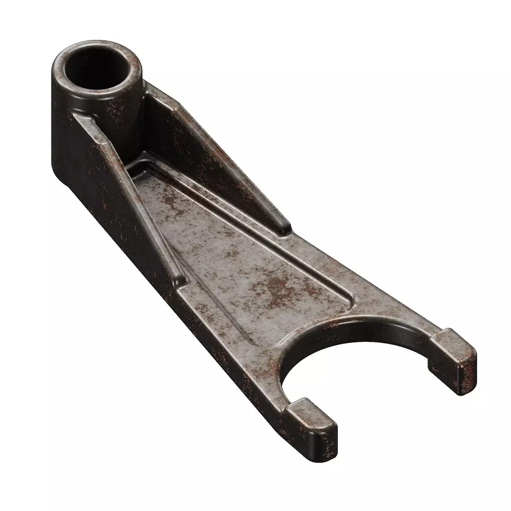 Rusty Tractor Gear Shift Fork 3D model_2