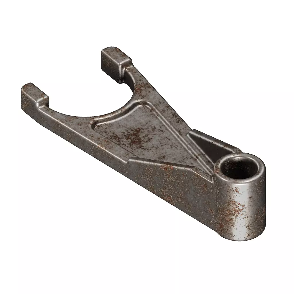 Rusty Tractor Gear Shift Fork 3D model_0