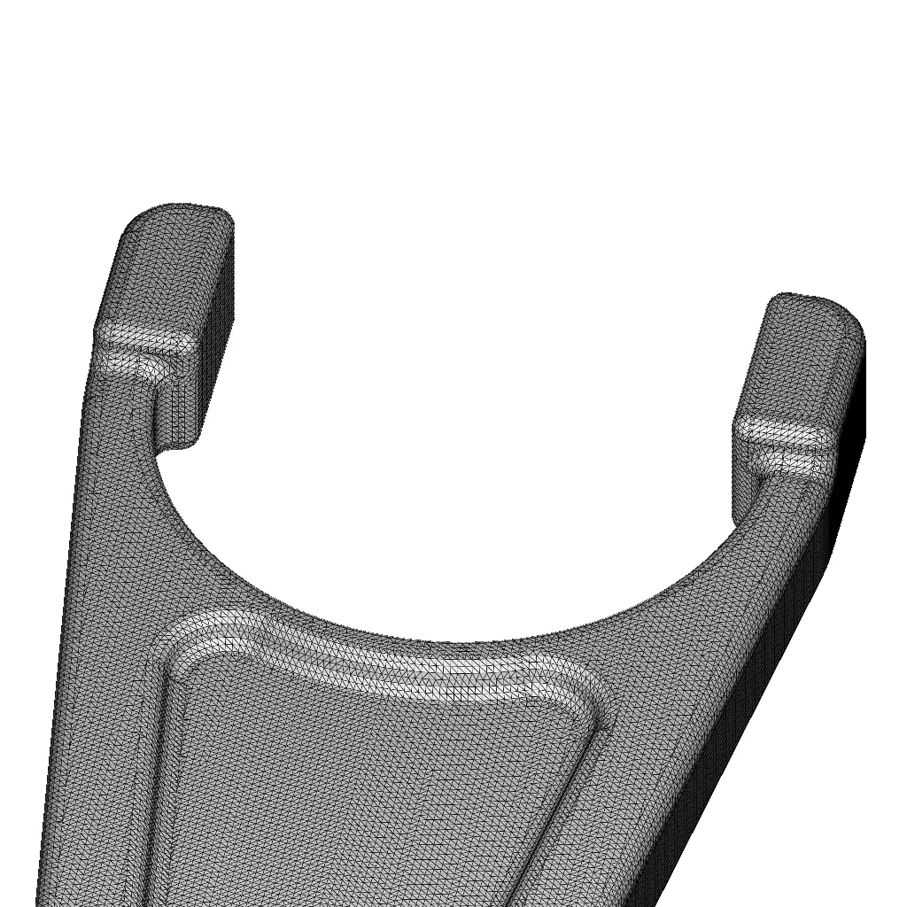 Rusty Tractor Gear Shift Fork 3D model_7