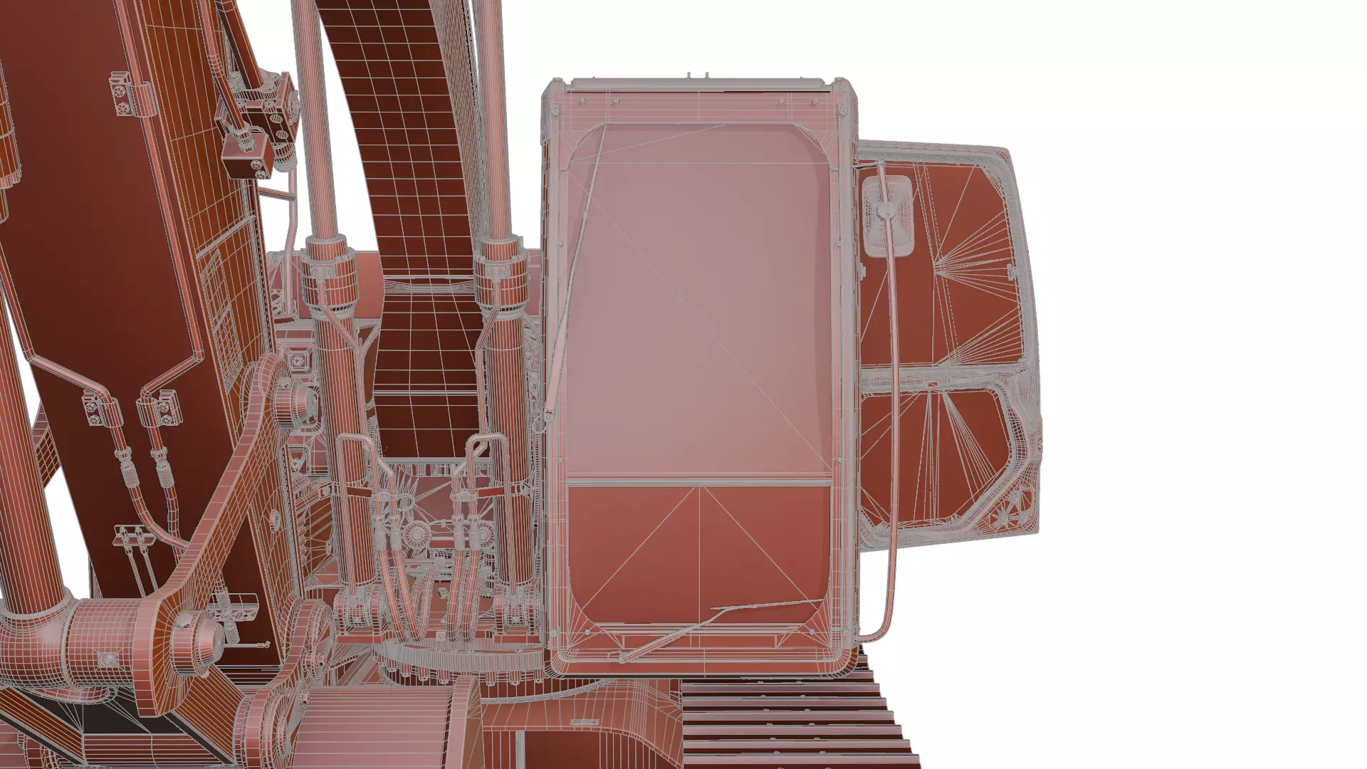 CAT excavator 312F 313F High Quality Cab 3D model_44