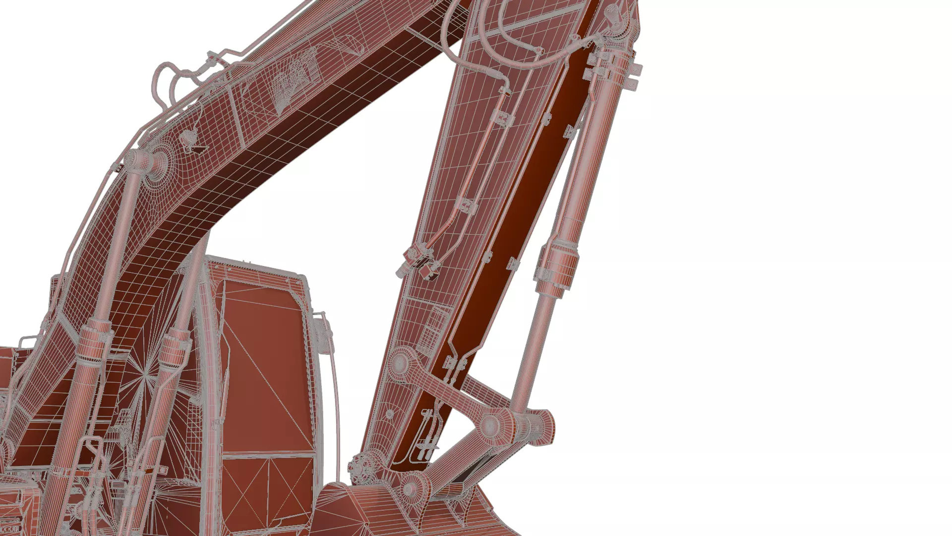 CAT excavator 312F 313F High Quality Cab 3D model_41