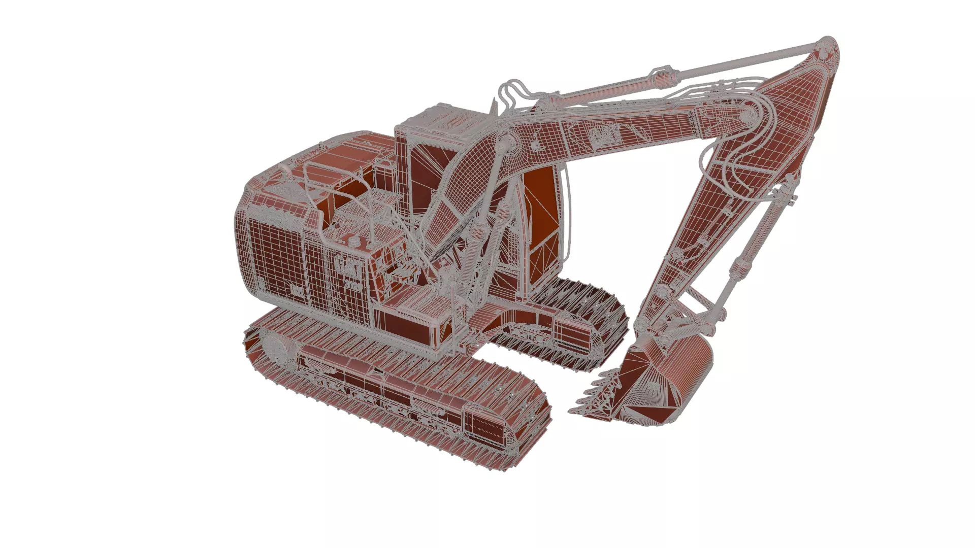 CAT excavator 312F 313F High Quality Cab 3D model_49