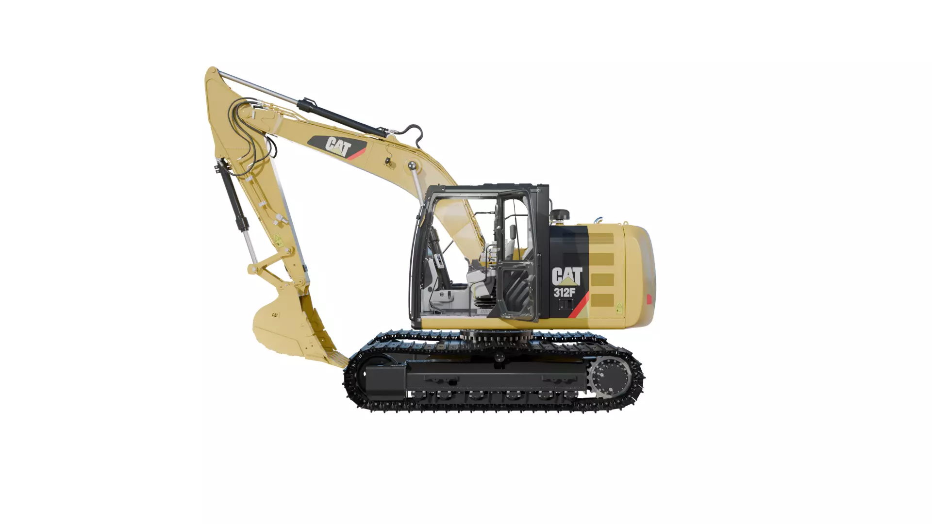 CAT excavator 312F 313F High Quality Cab 3D model_2