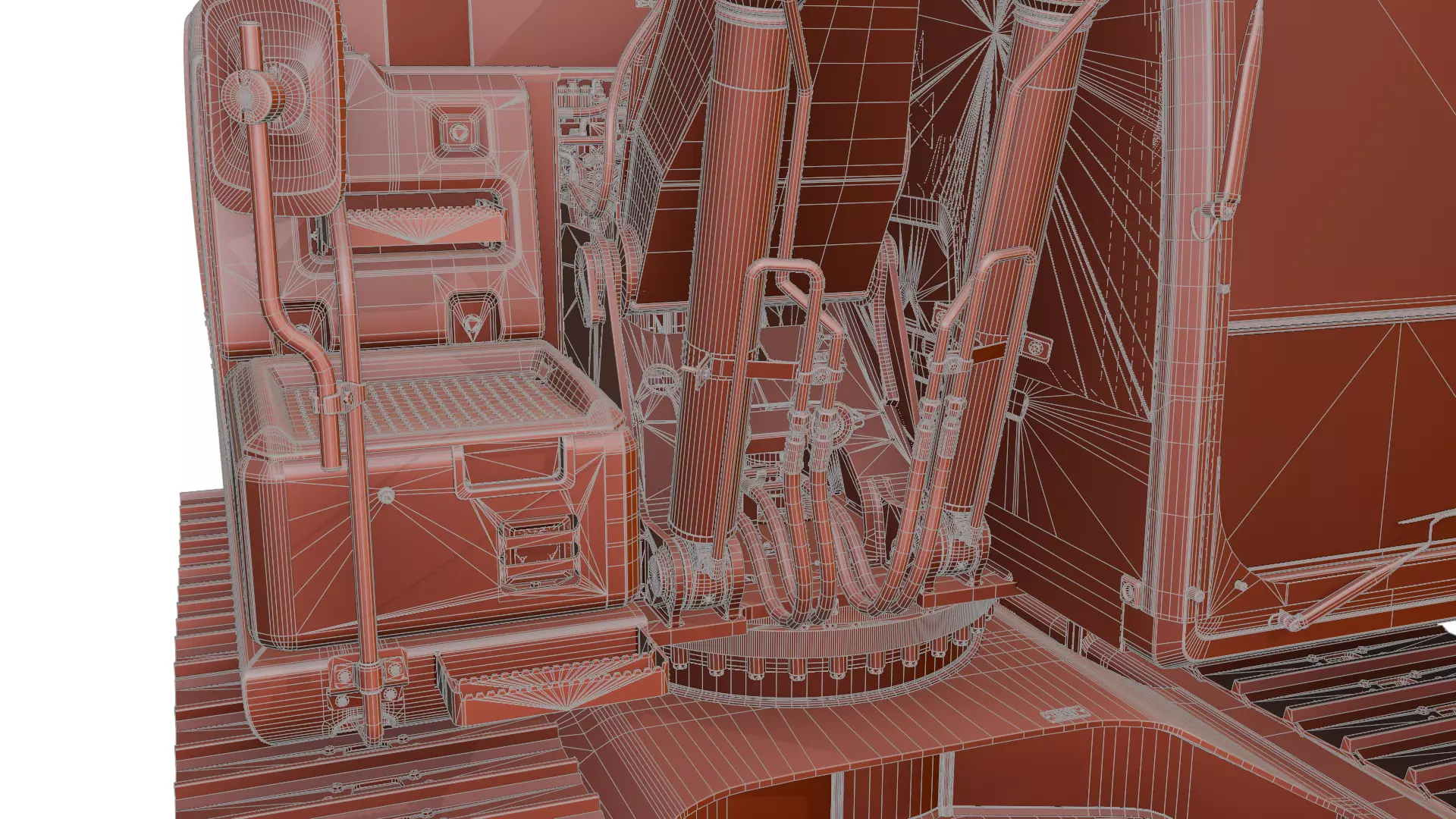 CAT excavator 312F 313F High Quality Cab 3D model_37