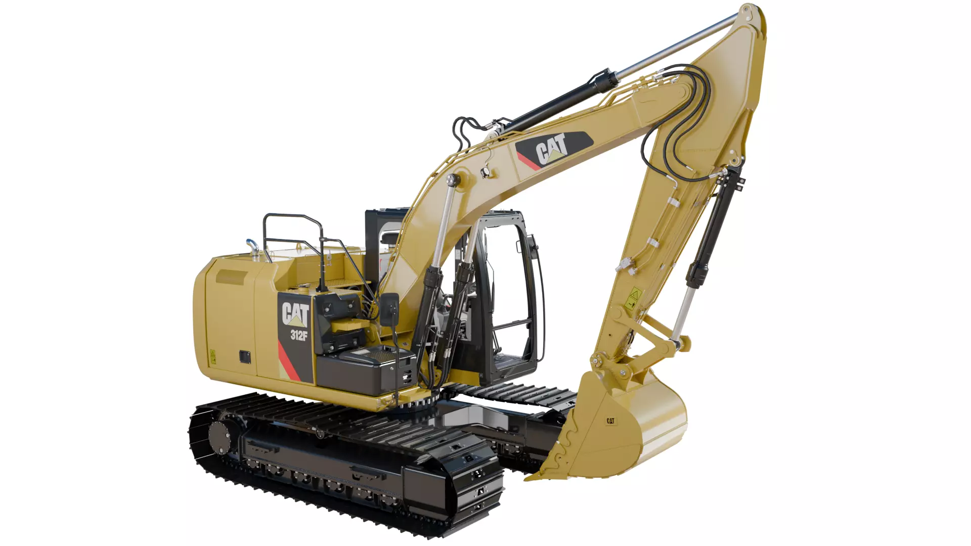 CAT excavator 312F 313F High Quality Cab 3D model_1
