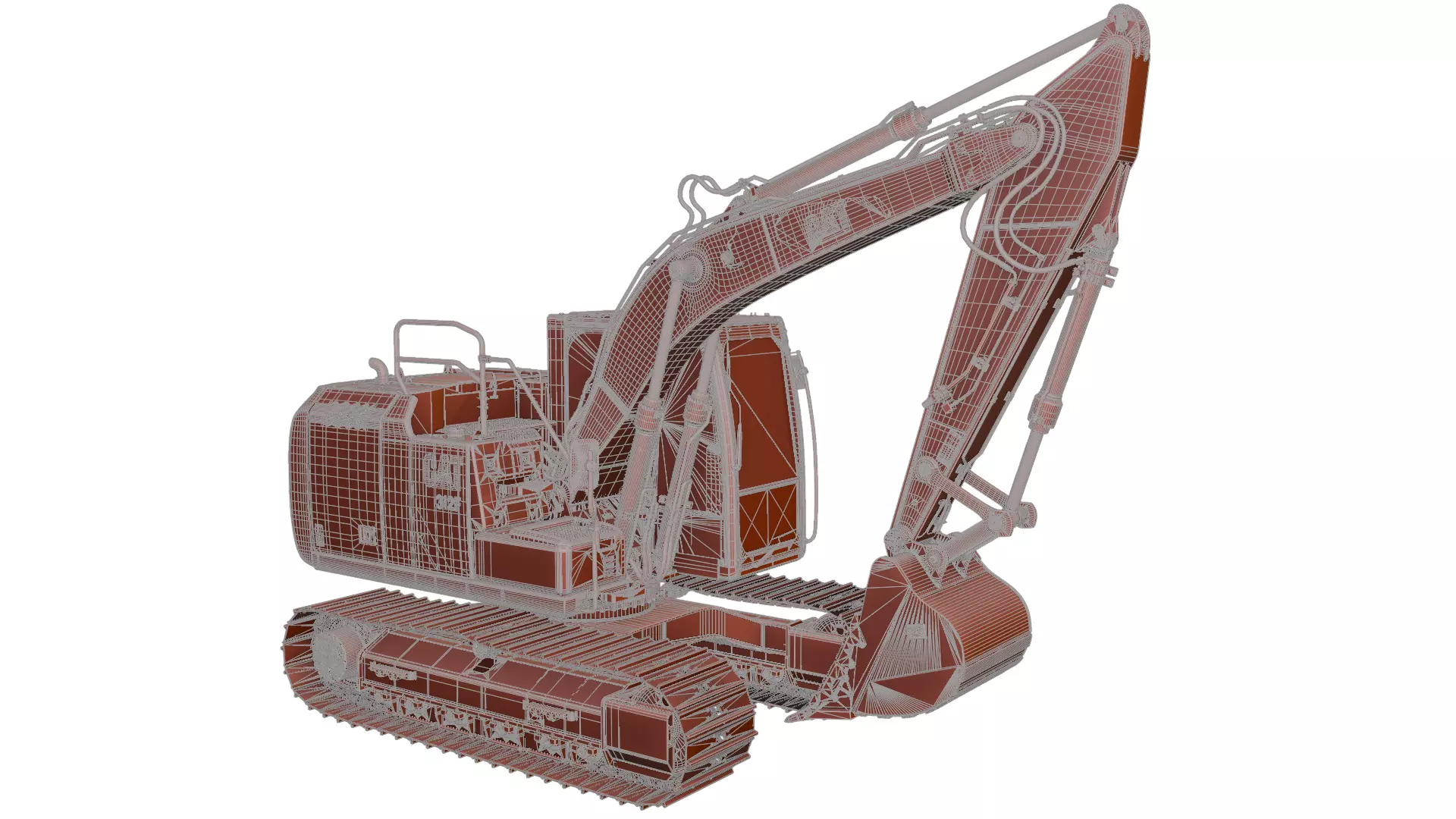 CAT excavator 312F 313F High Quality Cab 3D model_42