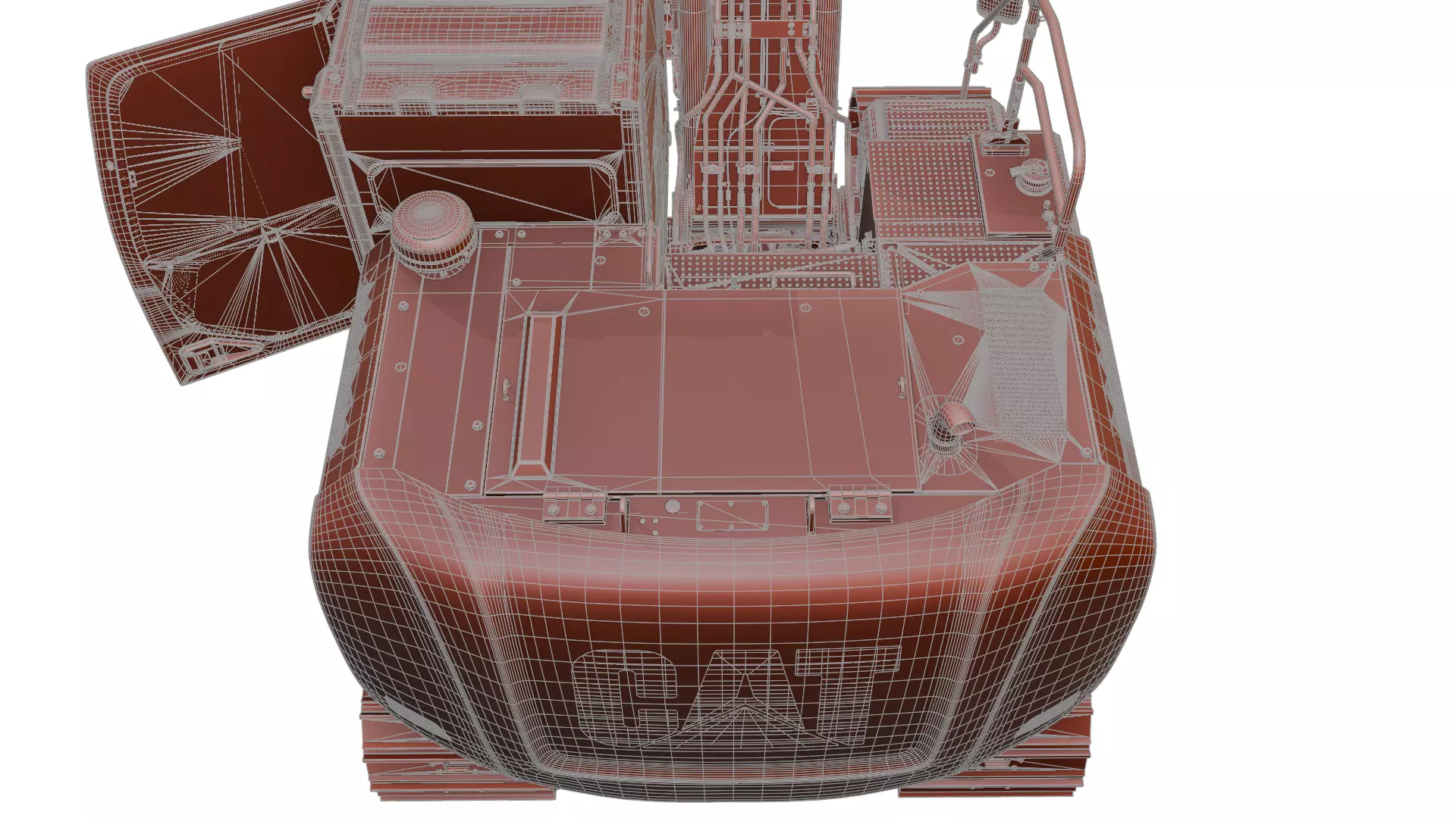 CAT excavator 312F 313F High Quality Cab 3D model_39